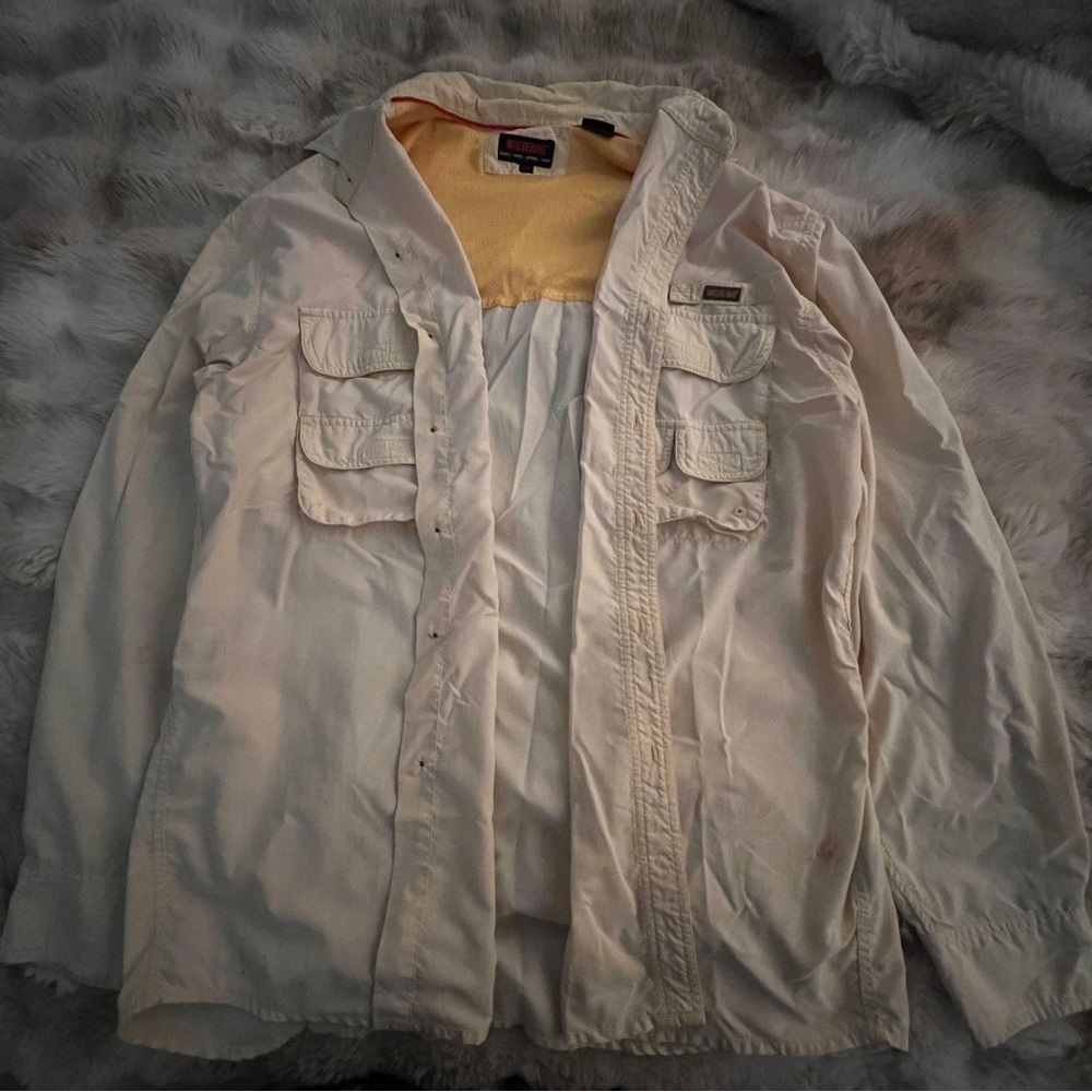 wolverine men’s long sleeve work shirt ໒꒱